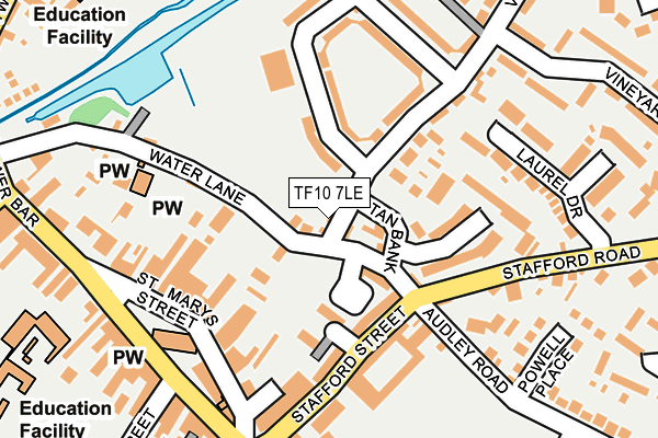 TF10 7LE map - OS OpenMap – Local (Ordnance Survey)