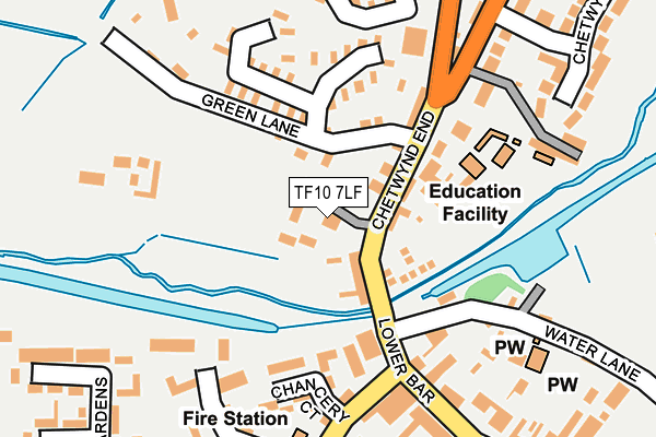 TF10 7LF map - OS OpenMap – Local (Ordnance Survey)