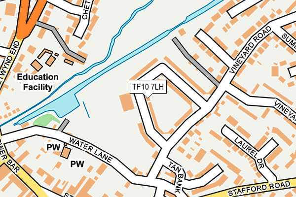 TF10 7LH map - OS OpenMap – Local (Ordnance Survey)