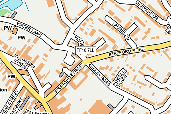 TF10 7LL map - OS OpenMap – Local (Ordnance Survey)