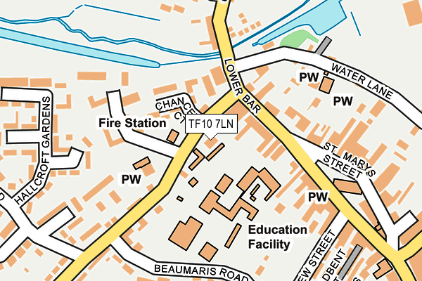 TF10 7LN map - OS OpenMap – Local (Ordnance Survey)