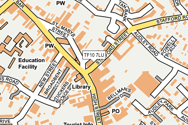TF10 7LU map - OS OpenMap – Local (Ordnance Survey)