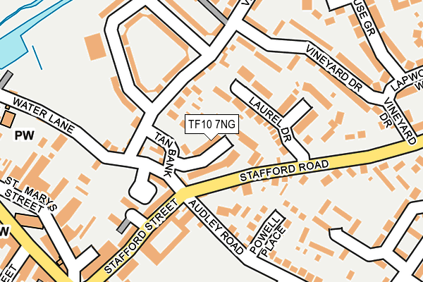 TF10 7NG map - OS OpenMap – Local (Ordnance Survey)
