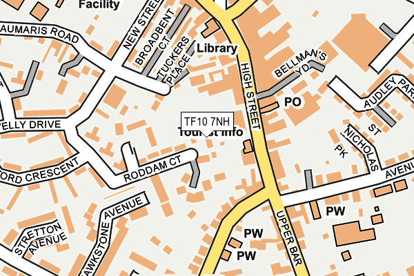 TF10 7NH map - OS OpenMap – Local (Ordnance Survey)