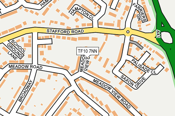 TF10 7NN map - OS OpenMap – Local (Ordnance Survey)