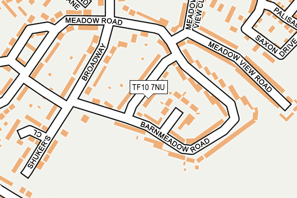 TF10 7NU map - OS OpenMap – Local (Ordnance Survey)