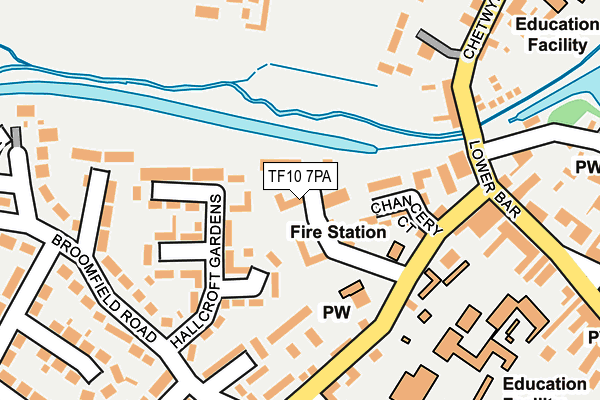 TF10 7PA map - OS OpenMap – Local (Ordnance Survey)