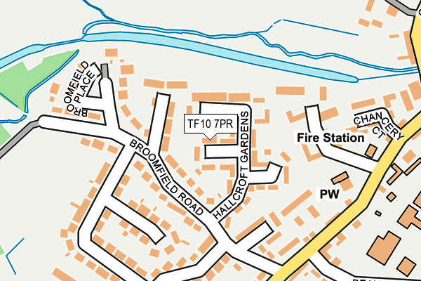 TF10 7PR map - OS OpenMap – Local (Ordnance Survey)