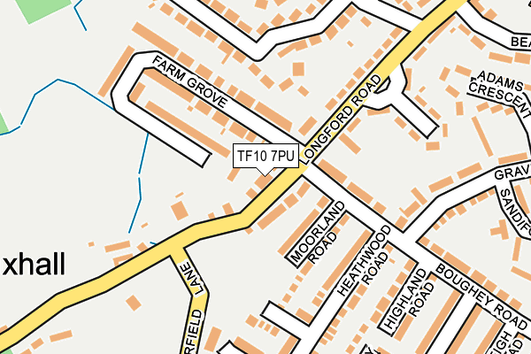 TF10 7PU map - OS OpenMap – Local (Ordnance Survey)