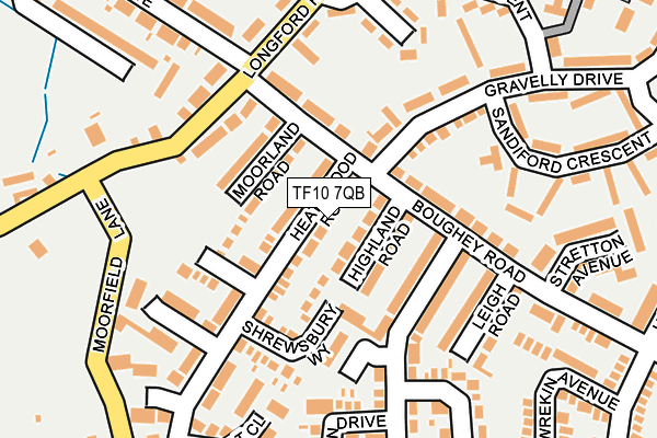 TF10 7QB map - OS OpenMap – Local (Ordnance Survey)