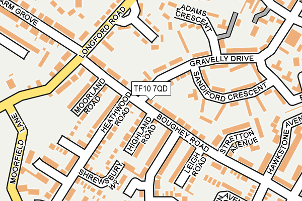 TF10 7QD map - OS OpenMap – Local (Ordnance Survey)