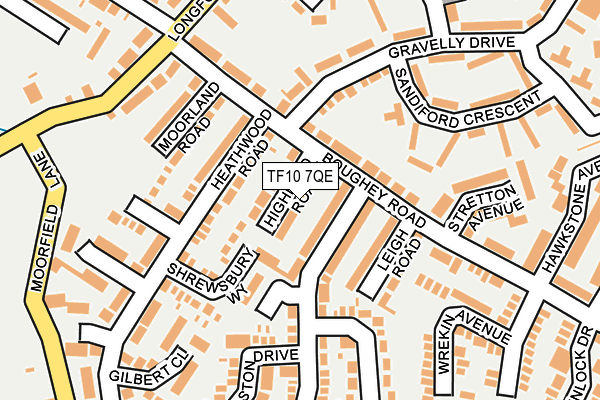 TF10 7QE map - OS OpenMap – Local (Ordnance Survey)