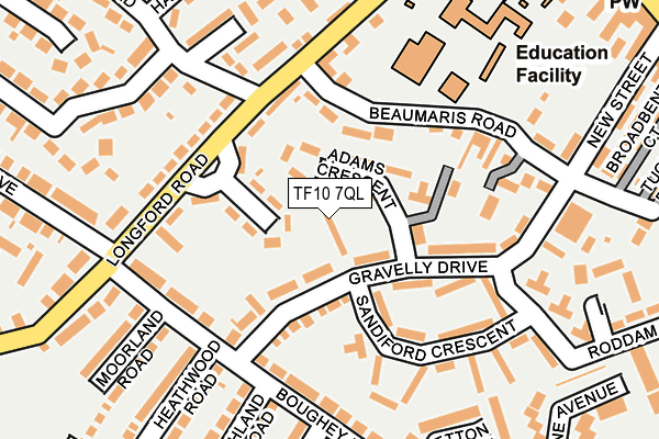 TF10 7QL map - OS OpenMap – Local (Ordnance Survey)