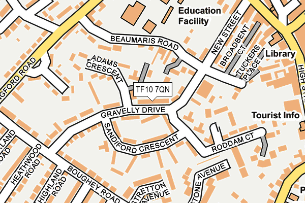 TF10 7QN map - OS OpenMap – Local (Ordnance Survey)