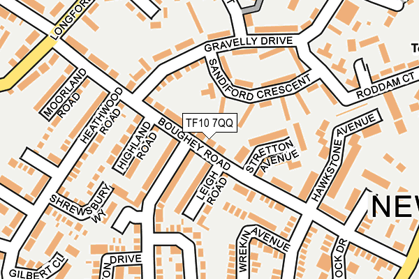 TF10 7QQ map - OS OpenMap – Local (Ordnance Survey)