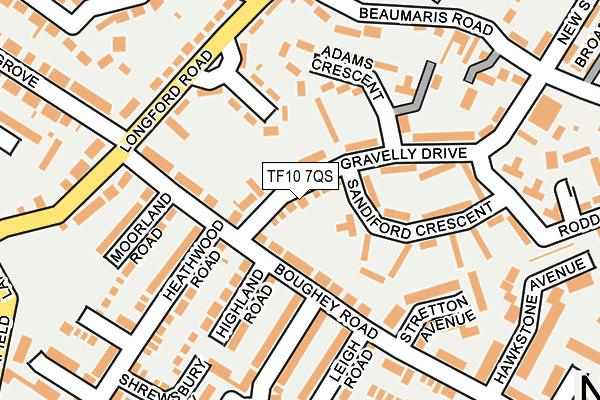 TF10 7QS map - OS OpenMap – Local (Ordnance Survey)
