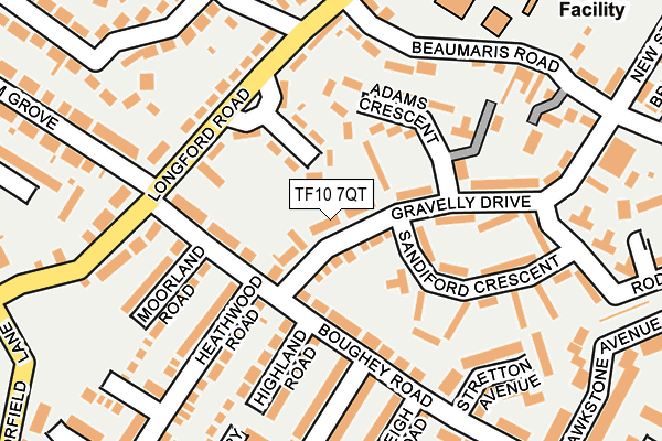 TF10 7QT map - OS OpenMap – Local (Ordnance Survey)