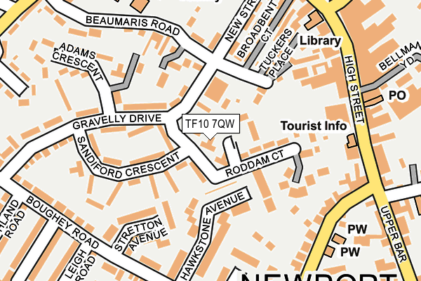 TF10 7QW map - OS OpenMap – Local (Ordnance Survey)