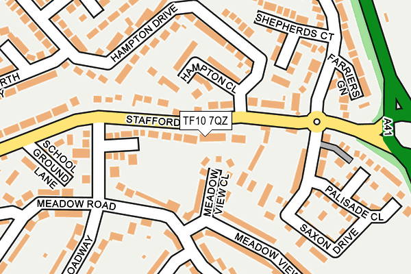 TF10 7QZ map - OS OpenMap – Local (Ordnance Survey)
