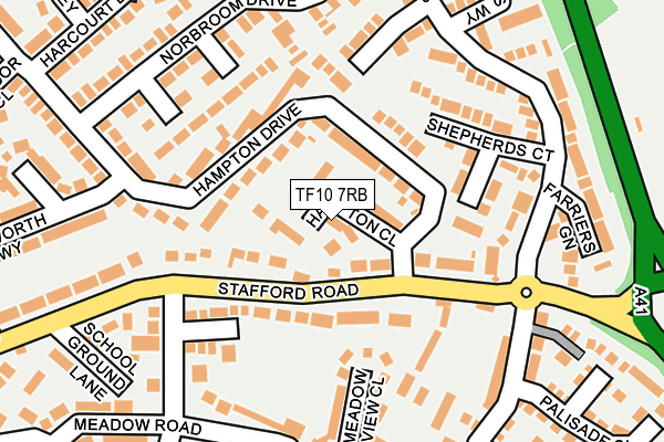 TF10 7RB map - OS OpenMap – Local (Ordnance Survey)
