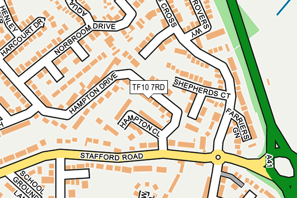 TF10 7RD map - OS OpenMap – Local (Ordnance Survey)