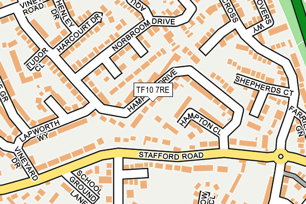 TF10 7RE map - OS OpenMap – Local (Ordnance Survey)
