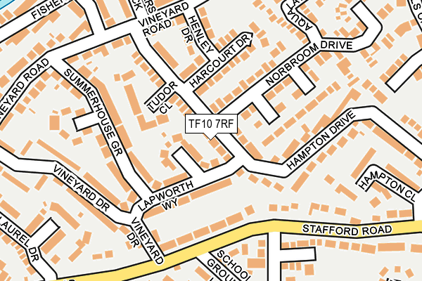 TF10 7RF map - OS OpenMap – Local (Ordnance Survey)