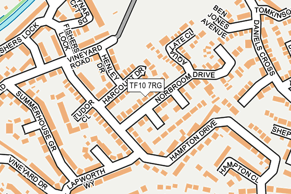TF10 7RG map - OS OpenMap – Local (Ordnance Survey)