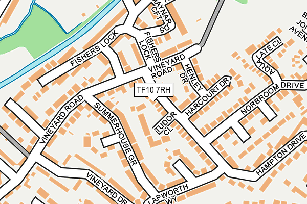 TF10 7RH map - OS OpenMap – Local (Ordnance Survey)