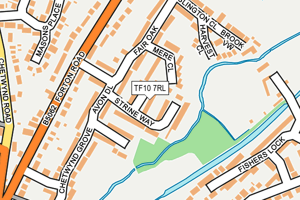 TF10 7RL map - OS OpenMap – Local (Ordnance Survey)