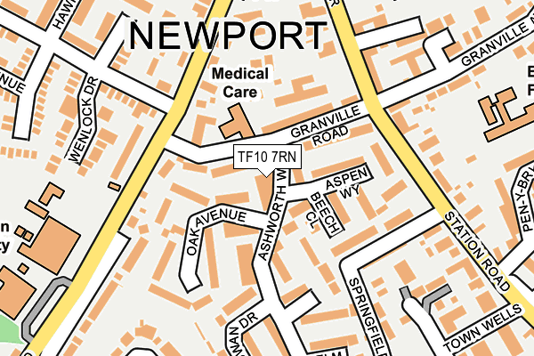 TF10 7RN map - OS OpenMap – Local (Ordnance Survey)