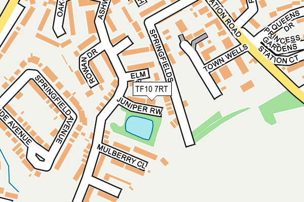 TF10 7RT map - OS OpenMap – Local (Ordnance Survey)