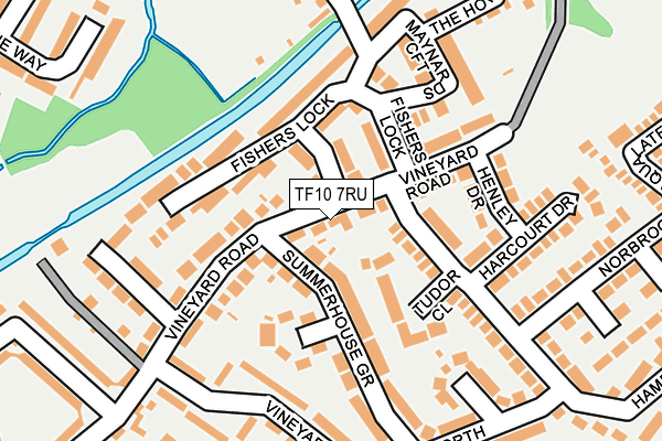 TF10 7RU map - OS OpenMap – Local (Ordnance Survey)