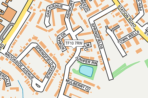 TF10 7RW map - OS OpenMap – Local (Ordnance Survey)