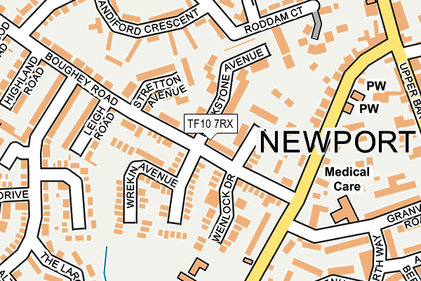 TF10 7RX map - OS OpenMap – Local (Ordnance Survey)