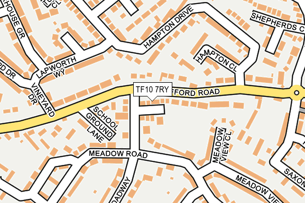 TF10 7RY map - OS OpenMap – Local (Ordnance Survey)