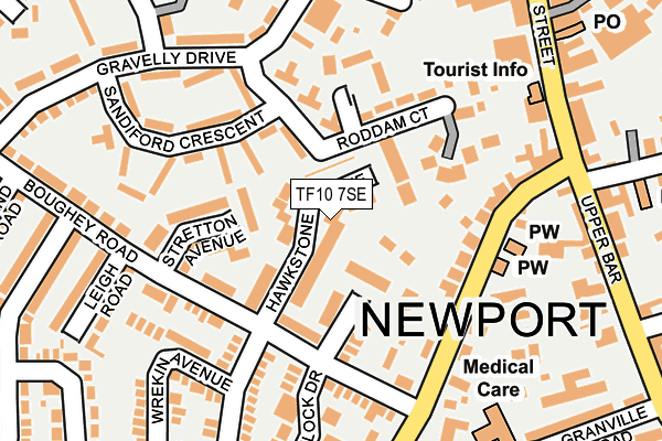 TF10 7SE map - OS OpenMap – Local (Ordnance Survey)