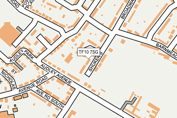 TF10 7SG map - OS OpenMap – Local (Ordnance Survey)