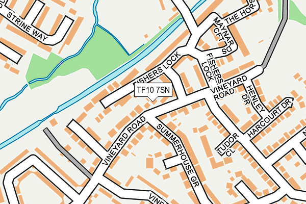 TF10 7SN map - OS OpenMap – Local (Ordnance Survey)