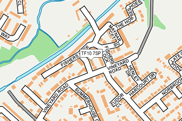 TF10 7SP map - OS OpenMap – Local (Ordnance Survey)