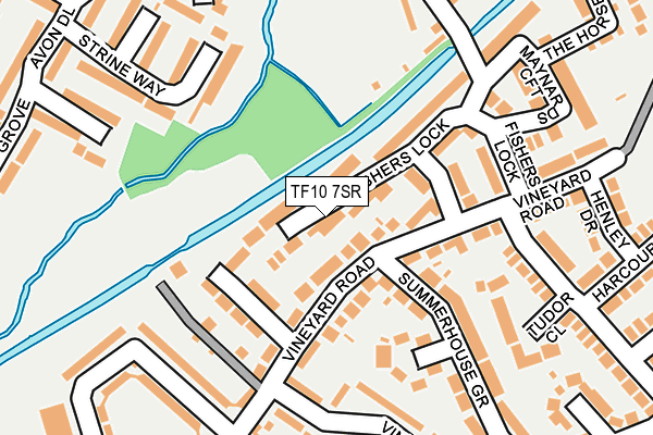 TF10 7SR map - OS OpenMap – Local (Ordnance Survey)