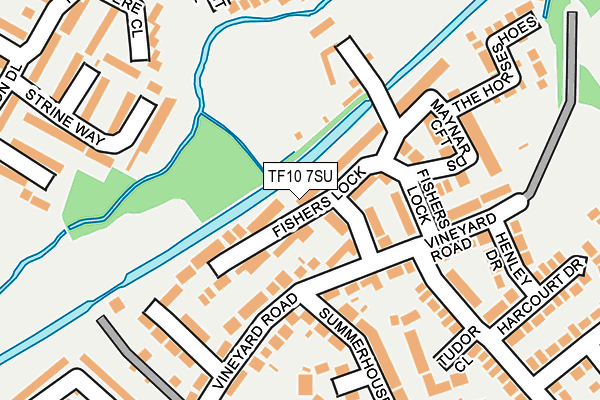 TF10 7SU map - OS OpenMap – Local (Ordnance Survey)