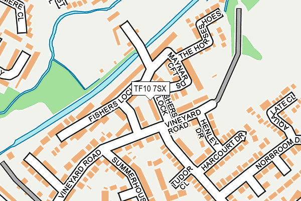 TF10 7SX map - OS OpenMap – Local (Ordnance Survey)