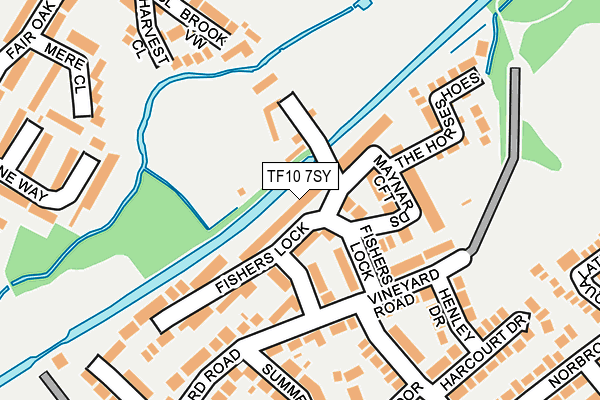 TF10 7SY map - OS OpenMap – Local (Ordnance Survey)