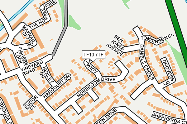 Map of TANBANK GARAGE (SHROPSHIRE) LTD at local scale