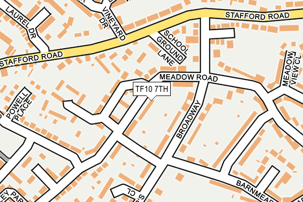 TF10 7TH map - OS OpenMap – Local (Ordnance Survey)