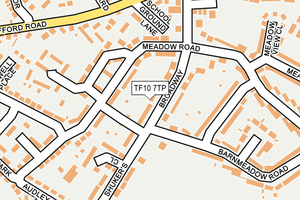 TF10 7TP map - OS OpenMap – Local (Ordnance Survey)