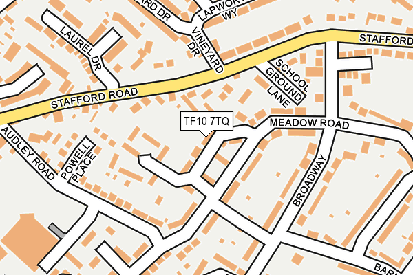 TF10 7TQ map - OS OpenMap – Local (Ordnance Survey)