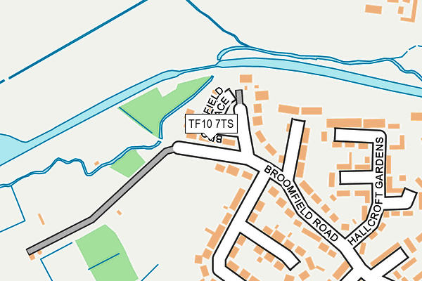 TF10 7TS map - OS OpenMap – Local (Ordnance Survey)
