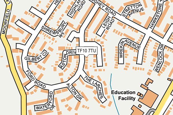 TF10 7TU map - OS OpenMap – Local (Ordnance Survey)